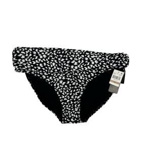 ISLAND ESCAPE *NEW* Animal Kingdom Tahiti Printed Swim Bottom Black White Sz 12